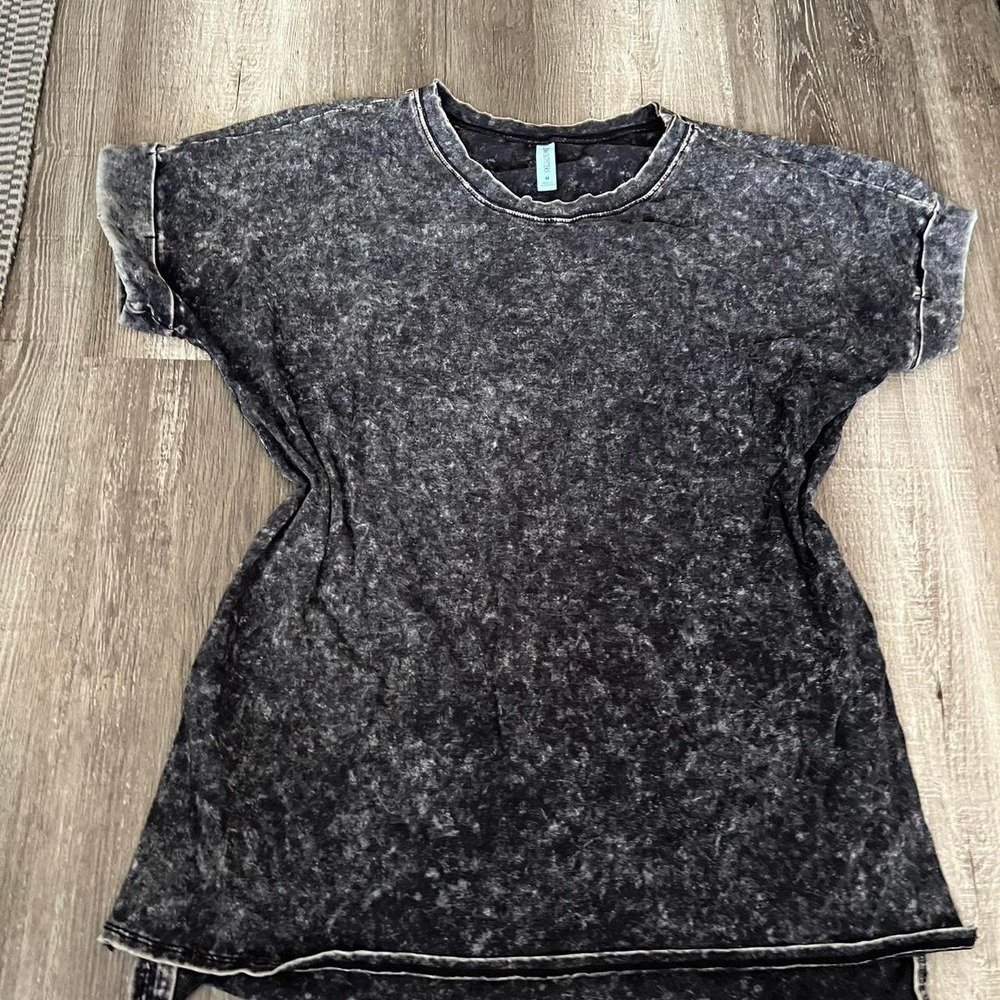 Black Tie-Dye Marble Tee